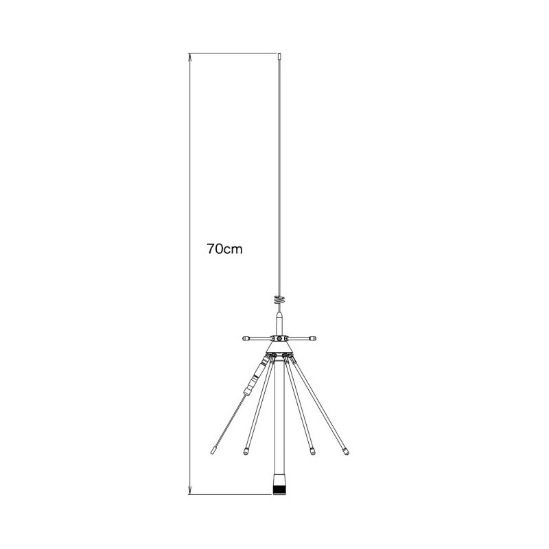 Diamond D220S discone-antenni 100 - 1600 MHz