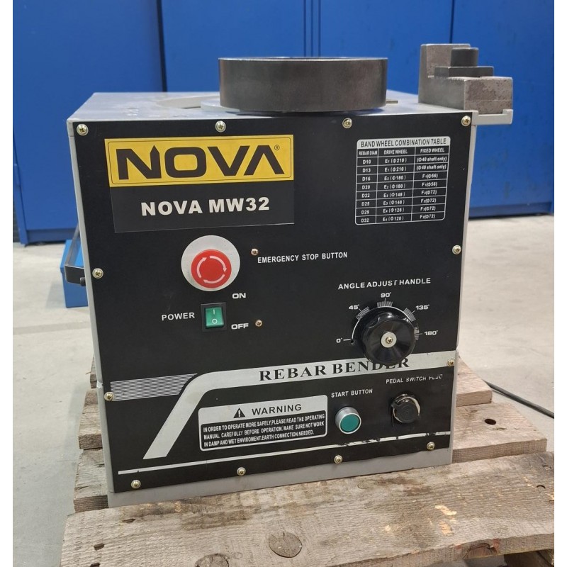 NOVA MW-32 metāla armatūras stieņu locītājs 32 mm OUTLET