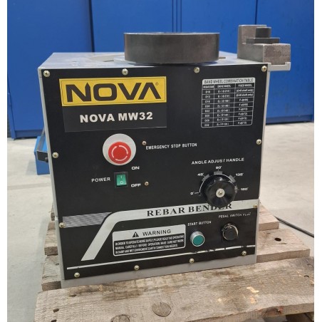 NOVA MW-32 metāla armatūras stieņu locītājs 32 mm OUTLET