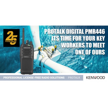 Kenwood ProTalk TK-3701DE analoogne/digitaalne PMR446 raadiosaatja