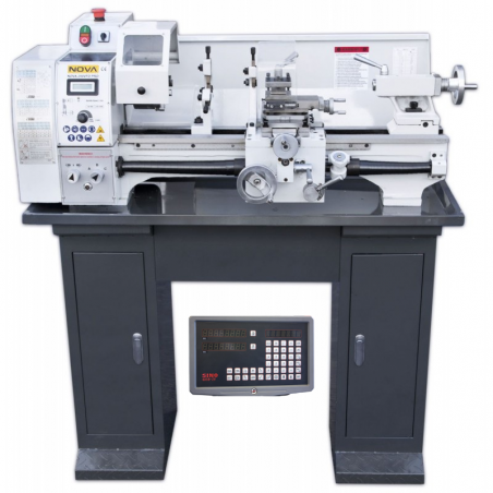 NOVA 250VFD Pro Metal Lathe (with 2-axis digital measuring system with display & Variable frequency drive)