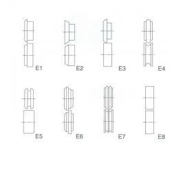 Papildu ruļļi zigmašīnai E1-E8 TB12 / T-12