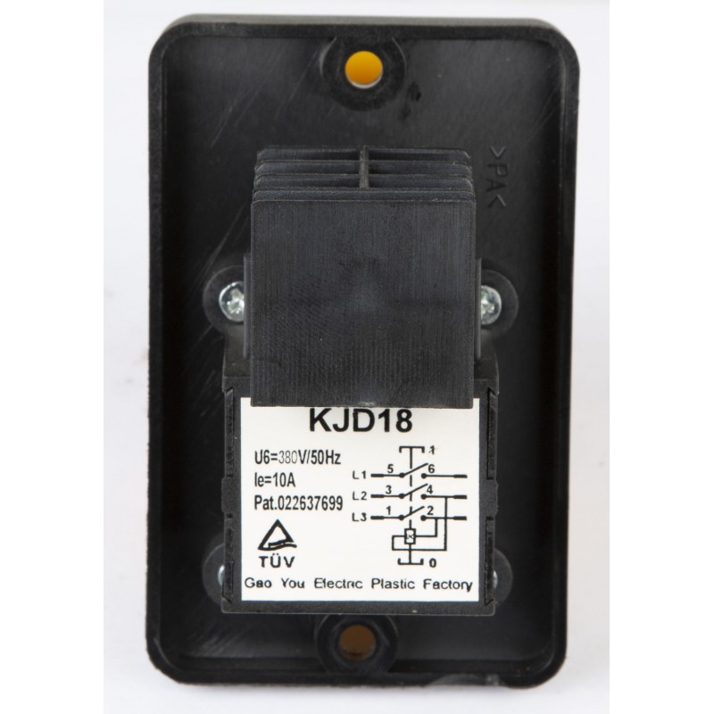 Disjoncteur KEDU KJD18 triphasé 400 V - avec tête champignon